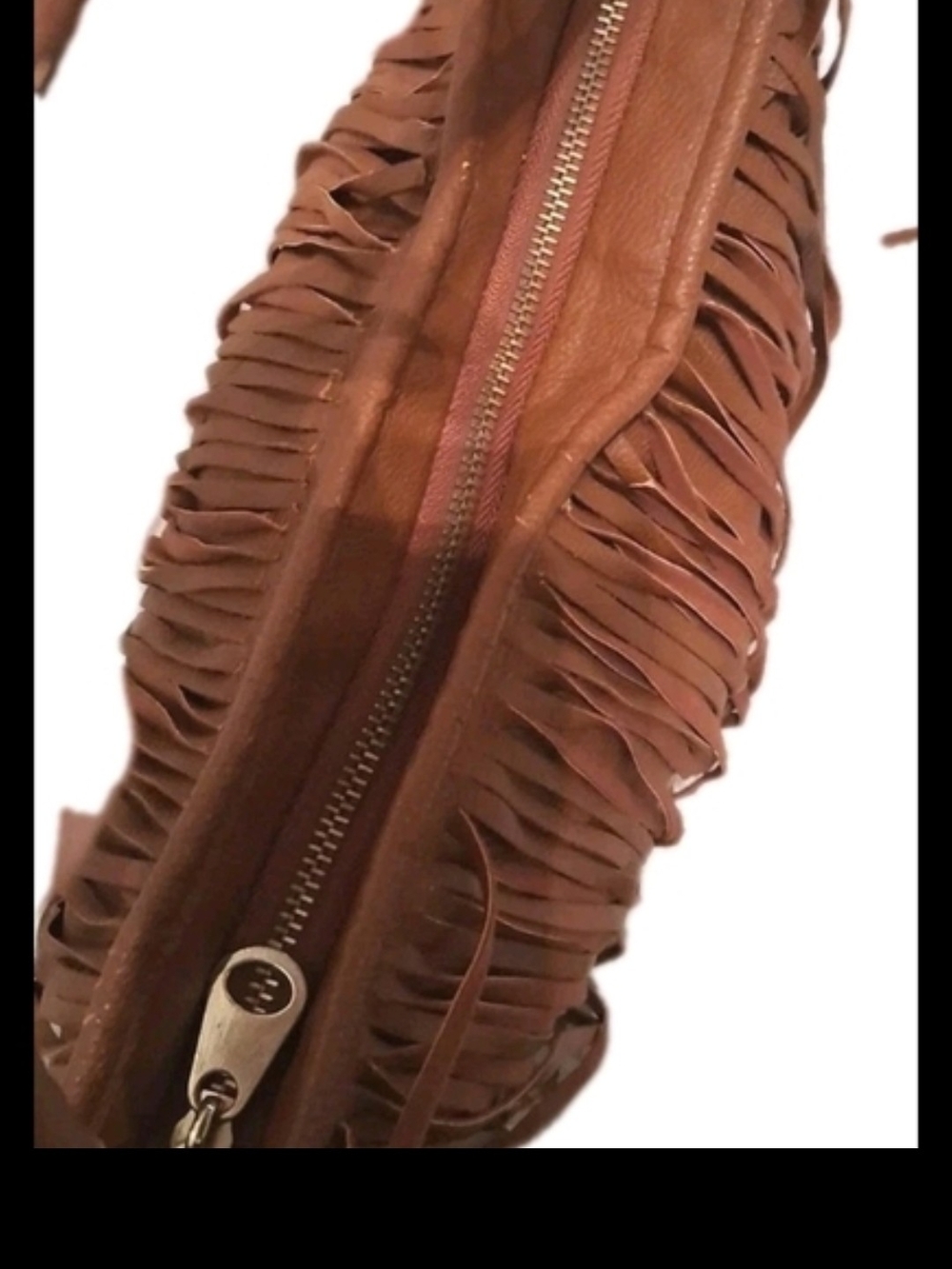 "2/$45" H&M Brown Fringe Shoulder Bag | Boho Western Y2K - Picture 5 of 9